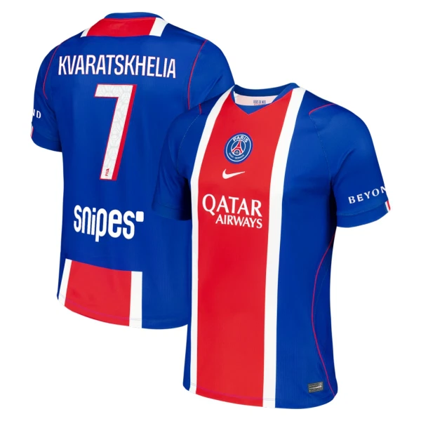 Günstige Paris Saint-Germain Kvaratskhelia 7 Herrentrikot Heim 2026/27 Kurzarm