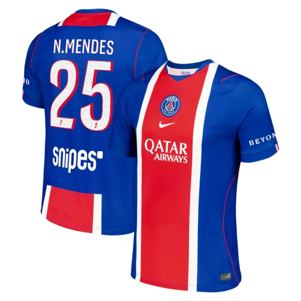 Günstige Paris Saint-Germain Nuno Mendes 25 Herrentrikot Heim 2026/27 Kurzarm