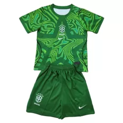 Günstige Brasilien Torwart Kindertrikot Heim WM 2026 Kurzarm Grüne
