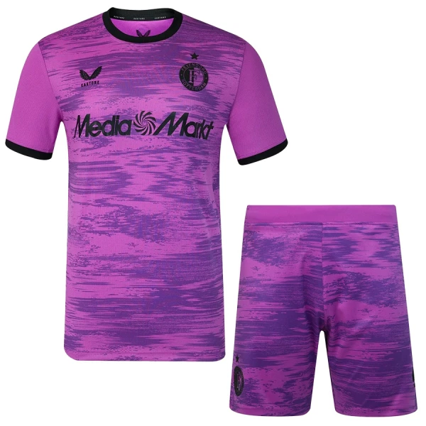 Günstige Feyenoord Torwart Kindertrikot 2026/27 Kurzarm Lila