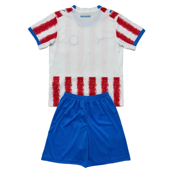 Günstige Paraguay Kindertrikot Heim WM 2026 Kurzarm