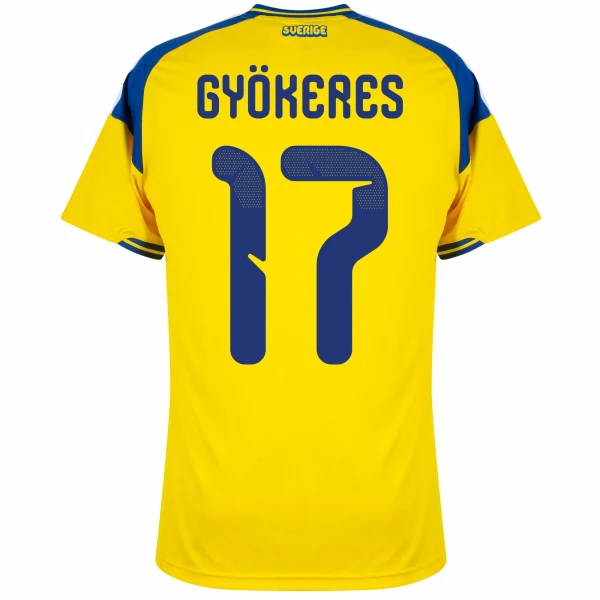 Günstige Schweden Gyokeres 17 Herrentrikot Heim WM 2026 Kurzarm