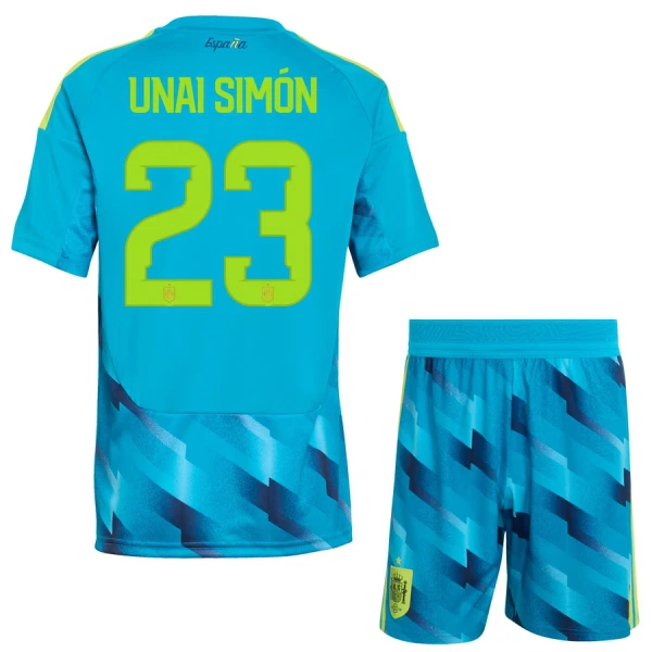 Günstige Spanien Unai Simon 23 Torwart Kindertrikot WM 2026 Kurzarm Günstige Spanien Unai Simon 23 Torwart Kindertrikot WM 2026 Kurzarm