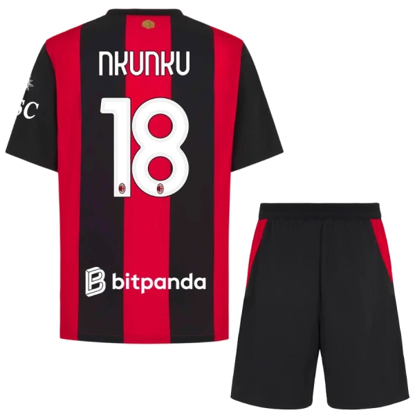 Günstige AC Mailand Nkunku 18 Kindertrikot Heim 2026/27 Kurzarm
