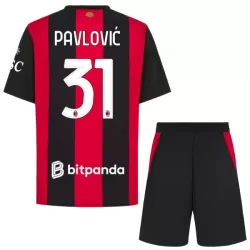 Günstige AC Mailand Pavlovic 31 Kindertrikot Heim 2026/27 Kurzarm