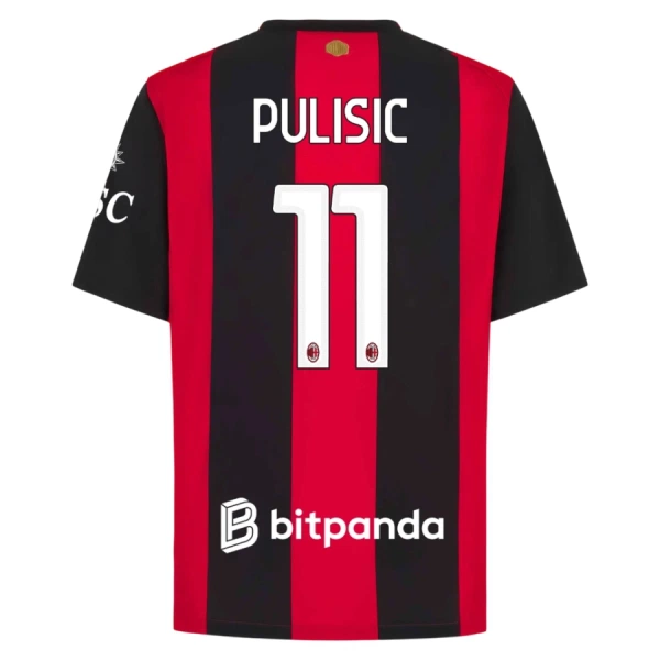 Günstige AC Mailand Pulisic 11 Herrentrikot Heim 2026/27 Kurzarm