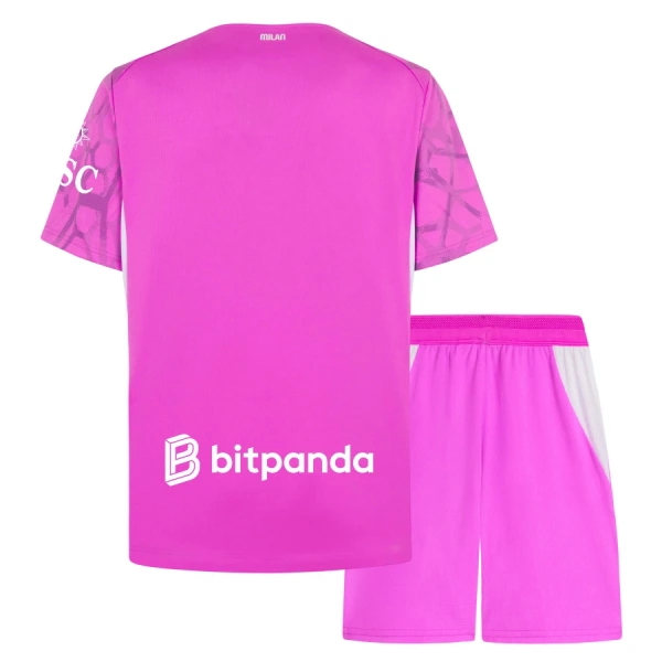 Günstige AC Mailand Torwart Kindertrikot Auswärts 2026/27 Kurzarm