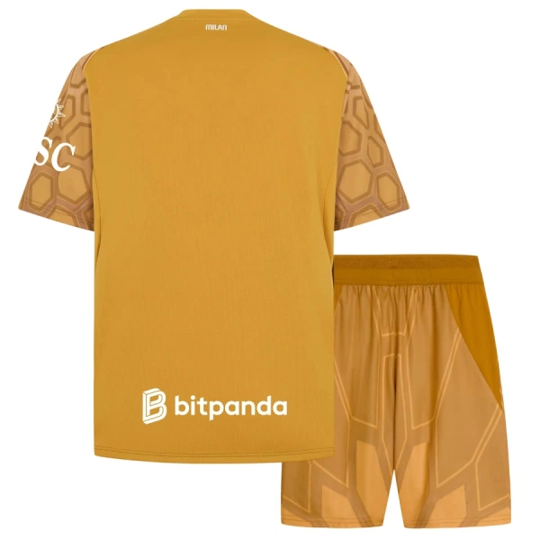 Günstige AC Mailand Torwart Kindertrikot Heim 2026/27 Kurzarm