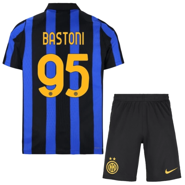 Günstige Inter Mailand Bastoni 95 Kindertrikot Heim 2026/27 Kurzarm