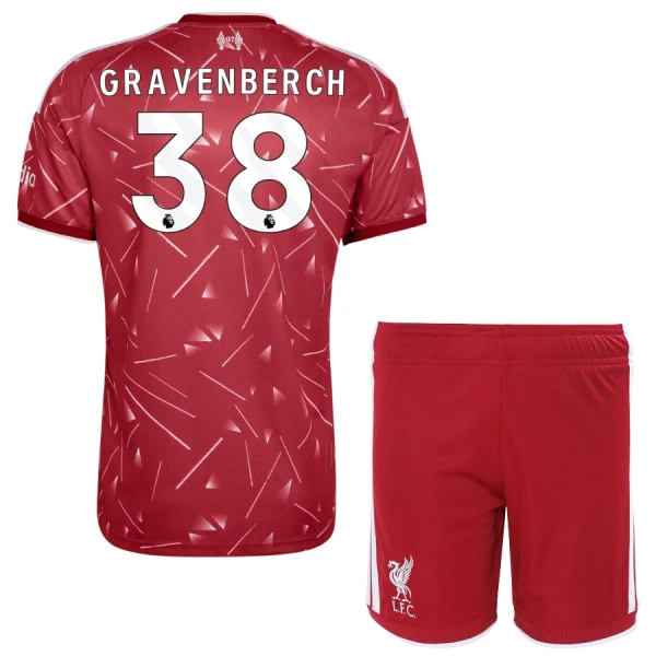 Günstige Liverpool Gravenberch 38 Kindertrikot Heim 2026/27 Kurzarm