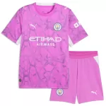 Günstige Manchester City Torwart Kindertrikot Auswärts 2026/27 Kurzarm Rosa