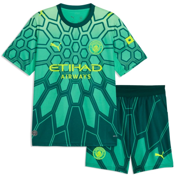 Günstige Manchester City Torwart Kindertrikot Heim 2026/27 Kurzarm Grüne Günstige Manchester City Torwart Kindertrikot Heim 2026/27 Kurzarm Grüne