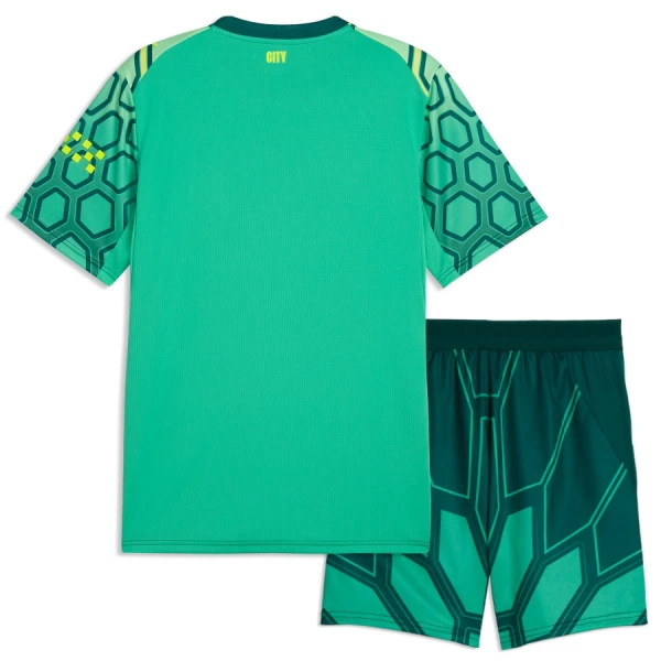 Günstige Manchester City Torwart Kindertrikot Heim 2026/27 Kurzarm Grüne