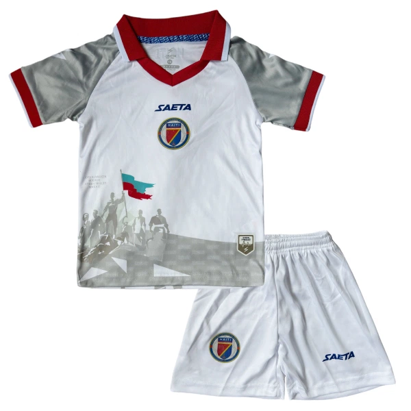 Günstige Haiti Kindertrikot Auswärts WM 2026 Kurzarm