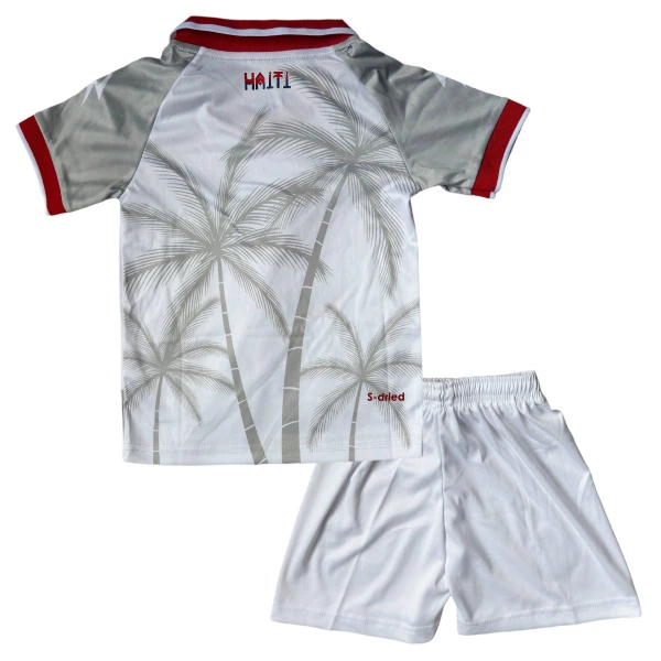 Günstige Haiti Kindertrikot Auswärts WM 2026 Kurzarm