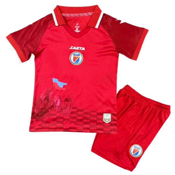 Günstige Haiti Kindertrikot Ausweich WM 2026 Kurzarm