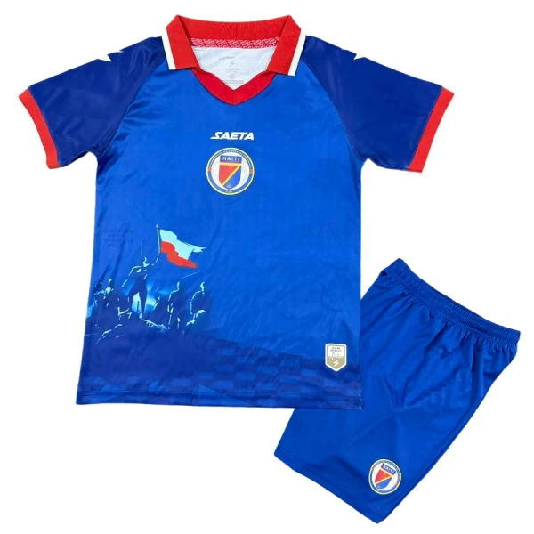 Günstige Haiti Kindertrikot Heim WM 2026 Kurzarm Günstige Haiti Kindertrikot Heim WM 2026 Kurzarm