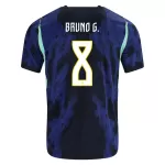 Günstige Brasilien Bruno Guimaraes 8 Herrentrikot Auswärts WM 2026 Kurzarm
