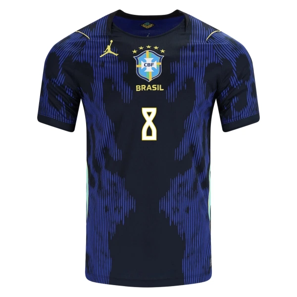 Günstige Brasilien Bruno Guimaraes 8 Herrentrikot Auswärts WM 2026 Kurzarm