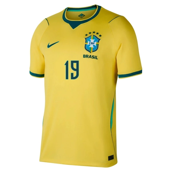 Günstige Brasilien Endrick 19 Herrentrikot Heim WM 2026 Kurzarm