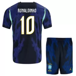 Günstige Brasilien Ronaldinho 10 Kindertrikot Auswärts WM 2026 Kurzarm Günstige Brasilien Ronaldinho 10 Kindertrikot Auswärts WM 2026 Kurzarm