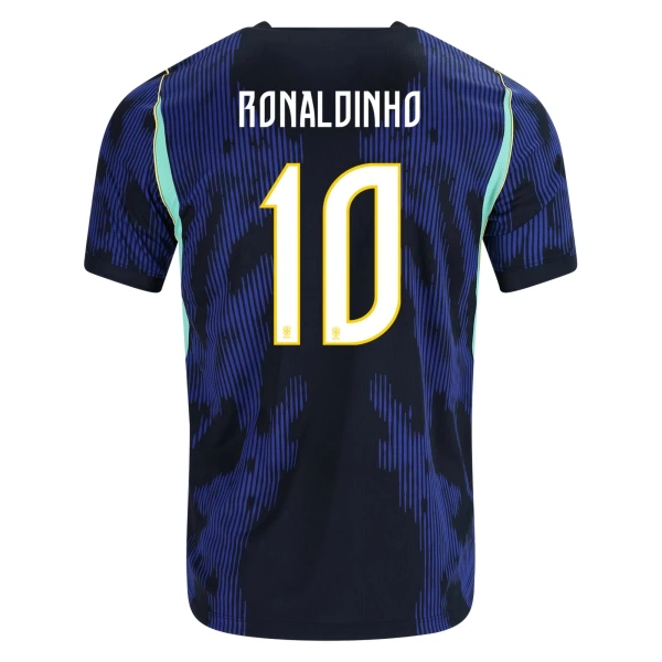 Günstige Brasilien Ronaldinho 10 Kindertrikot Auswärts WM 2026 Kurzarm