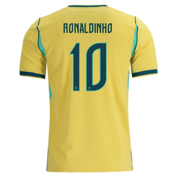 Günstige Brasilien Ronaldinho 10 Kindertrikot Heim WM 2026 Kurzarm