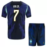 Günstige Brasilien Vini JR. 7 Kindertrikot Auswärts WM 2026 Kurzarm