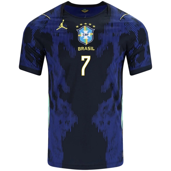 Günstige Brasilien Vini JR. 7 Kindertrikot Auswärts WM 2026 Kurzarm