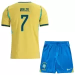 Günstige Brasilien Vini JR. 7 Kindertrikot Heim WM 2026 Kurzarm