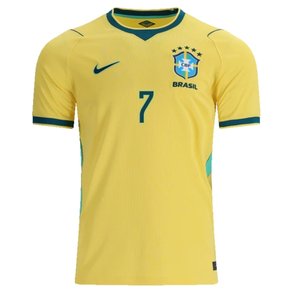 Günstige Brasilien Vini JR. 7 Kindertrikot Heim WM 2026 Kurzarm