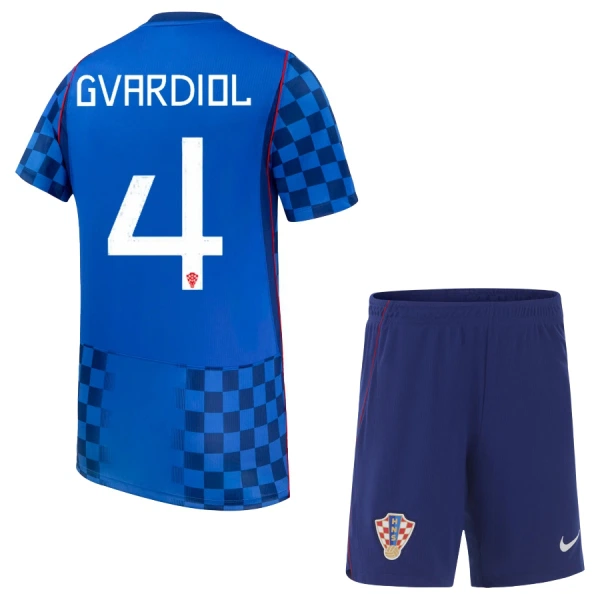 Günstige Kroatien Gvardiol 4 Kindertrikot Auswärts WM 2026 Kurzarm Günstige Kroatien Gvardiol 4 Kindertrikot Auswärts WM 2026 Kurzarm