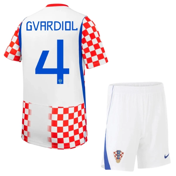 Günstige Kroatien Gvardiol 4 Kindertrikot Heim WM 2026 Kurzarm Günstige Kroatien Gvardiol 4 Kindertrikot Heim WM 2026 Kurzarm