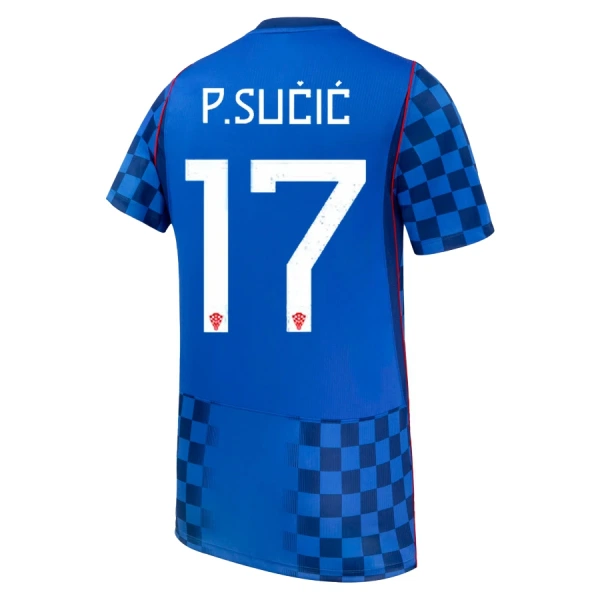Günstige Kroatien P. Sucic 17 Herrentrikot Auswärts WM 2026 Kurzarm