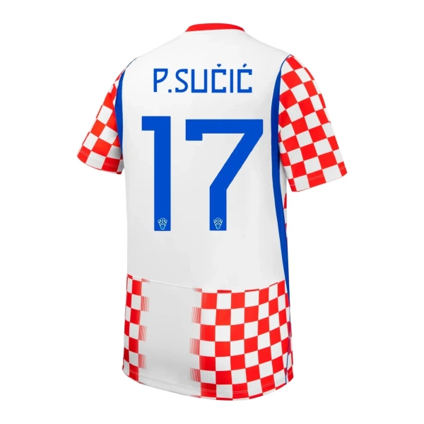 Günstige Kroatien P. Sucic 17 Herrentrikot Heim WM 2026 Kurzarm