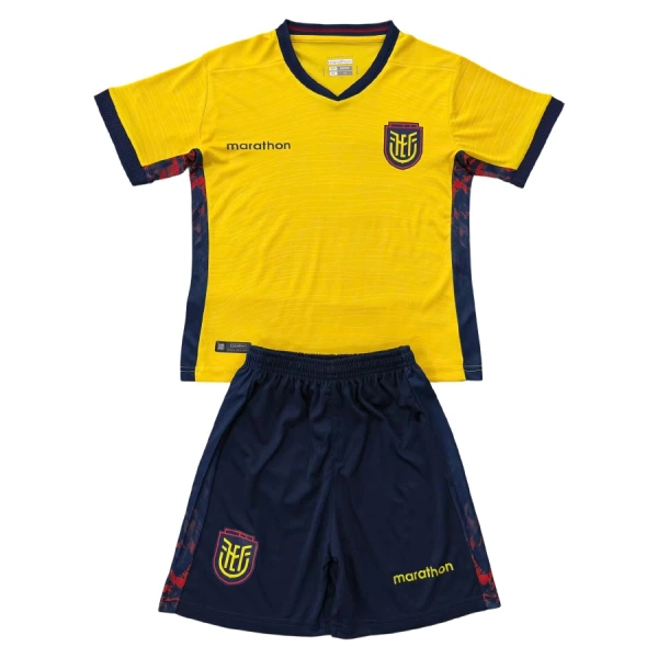 Günstige Ecuador Kindertrikot Heim WM 2026 Kurzarm Günstige Ecuador Kindertrikot Heim WM 2026 Kurzarm