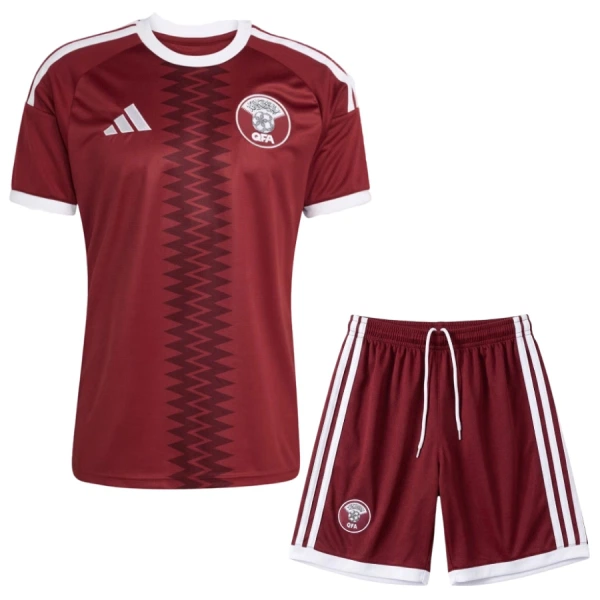 Günstige Katar Kindertrikot Heim WM 2026 Kurzarm Günstige Katar Kindertrikot Heim WM 2026 Kurzarm