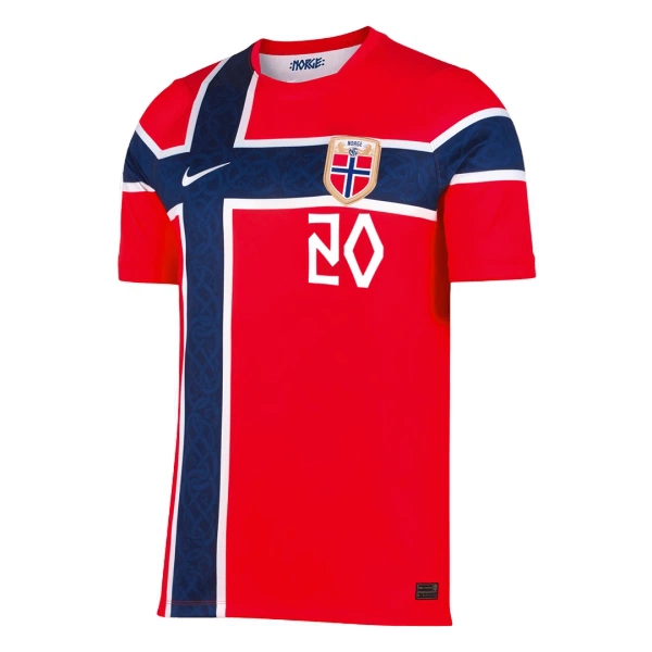 Günstige Norwegen Nusa 7 Herrentrikot Heim WM 2026 Kurzarm
