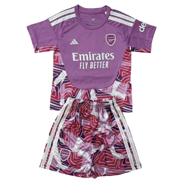 Günstige Arsenal Torwart Kindertrikot 2026/27 Kurzarm Lila