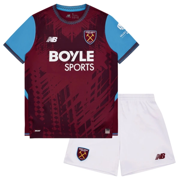 Günstige West Ham United Kindertrikot Heim 2026/27 Kurzarm Günstige West Ham United Kindertrikot Heim 2026/27 Kurzarm