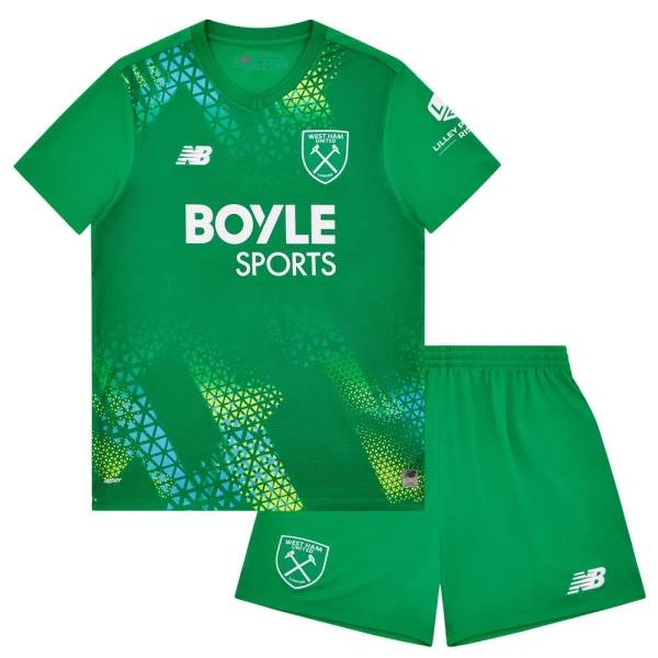 Günstige West Ham United Torwart Kindertrikot Heim 2026/27 Kurzarm Günstige West Ham United Torwart Kindertrikot Heim 2026/27 Kurzarm