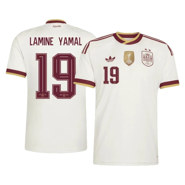 Günstige Spanien 2 Stars Lamine Yamal 19 Herrentrikot Auswärts WM 2026 Kurzarm Günstige Spanien 2 Stars Lamine Yamal 19 Herrentrikot Auswärts WM 2026 Kurzarm