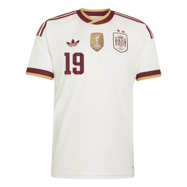 Günstige Spanien 2 Stars Lamine Yamal 19 Herrentrikot Auswärts WM 2026 Kurzarm