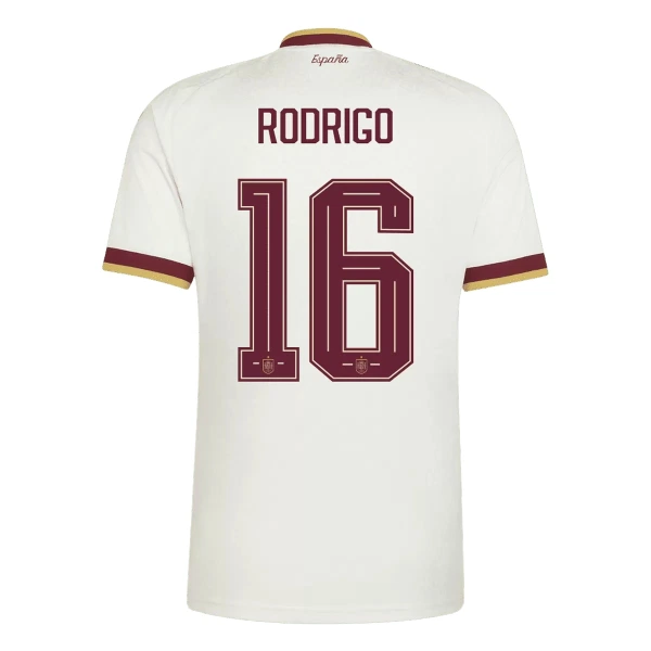 Günstige Spanien 2 Stars Rodrigo 16 Herrentrikot Auswärts WM 2026 Kurzarm