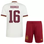 Günstige Spanien 2 Stars Rodrigo 16 Kindertrikot Auswärts WM 2026 Kurzarm
