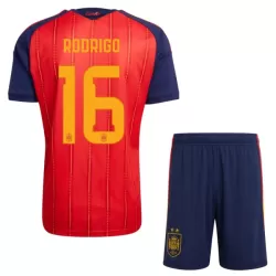 Günstige Spanien 2 Stars Rodrigo 16 Kindertrikot Heim WM 2026 Kurzarm
