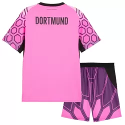 Günstige Borussia Dortmund Torwart Kindertrikot Auswärts 2026/27 Kurzarm Rosa