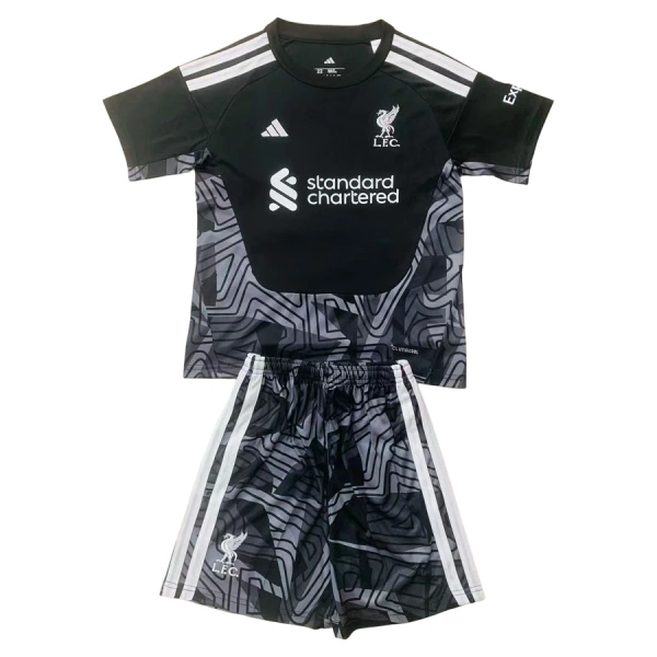 Günstige Liverpool Torwart Kindertrikot 2026/27 Kurzarm Schwarze Günstige Liverpool Torwart Kindertrikot 2026/27 Kurzarm Schwarze