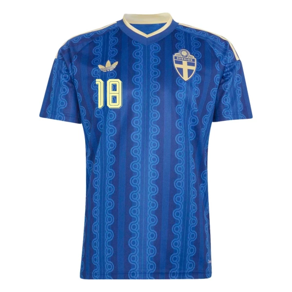 Günstige Schweden Ayari 18 Herrentrikot Auswärts WM 2026 Kurzarm