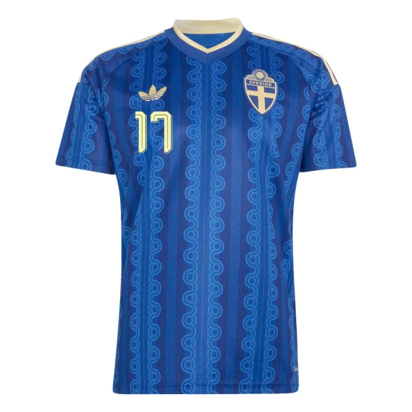 Günstige Schweden Gyokeres 17 Herrentrikot Auswärts WM 2026 Kurzarm